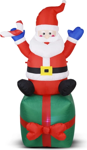 Saint Nicolas gonflable avec éclairage LED, 180 cm