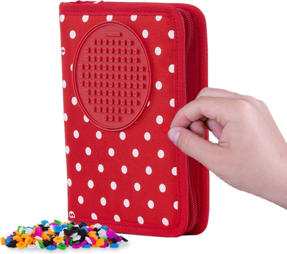 PIXIE CREW trousse scolaire à un compartiment rouge à pois blancs