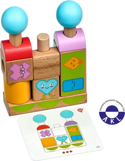 Lucy & Leo formes et émotions – puzzle en bois avec modèles