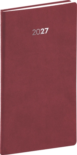 Agenda de poche Notique Balakon 2027 bordeaux 9 × 15,5 cm