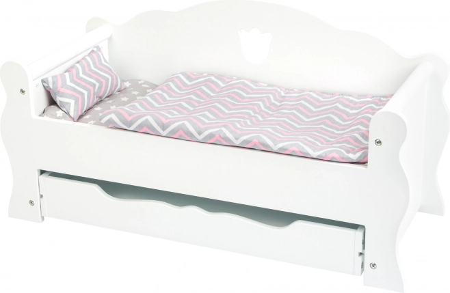 Lit de poupée en bois blanc Small Foot