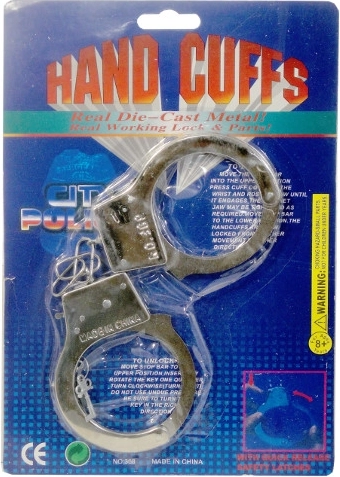 Menottes de police en métal pour enfants avec clés
