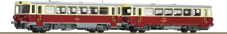 Autorail diesel Roco M 152 0059 avec voiture remorque Blm ČSD (TT)