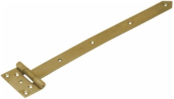 Charnière pour portail 400 × 45 × 90 × 35 × 3 mm, zinguée jaune