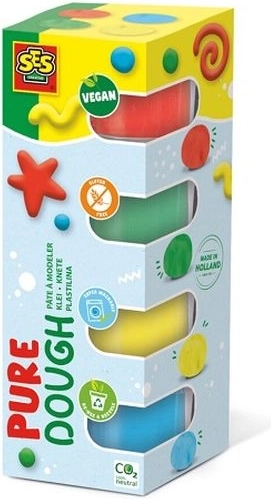 SES Pure pâte à modeler vegan 4×90 g