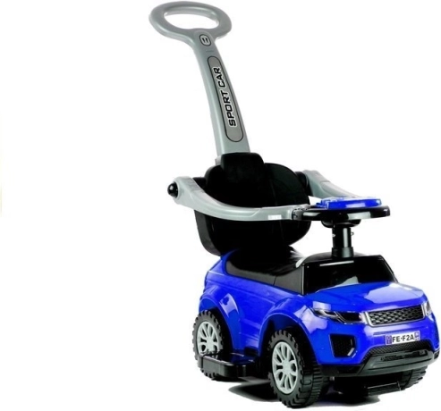 Trotteur pour enfants avec barre guide Bleu