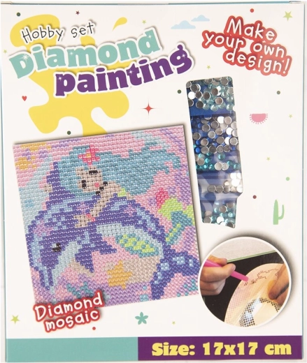 Kit créatif de diamond painting 17 × 17 cm (3 variantes de motif)