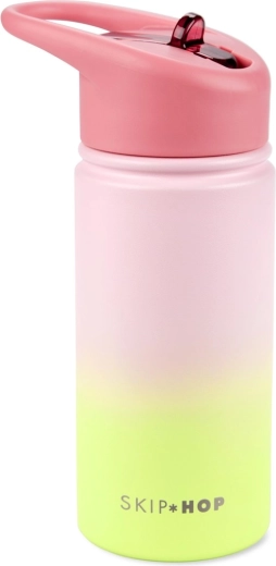 Gourde en acier inoxydable Skip Hop avec paille Wander ombré rose 450 ml