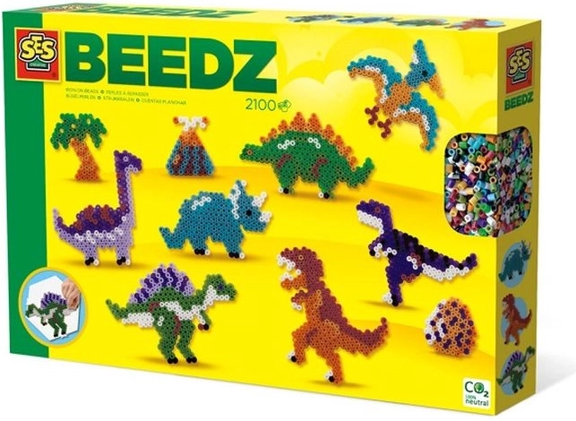 SES Creative Beedz Perles à repasser dinosaures 2100 pièces