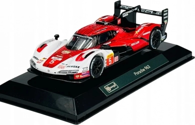 Modèle de course Porsche 963 en boîte décorative