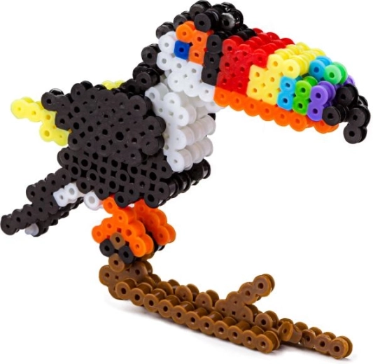 Toucan 3D en perles – création finie comme décoration
