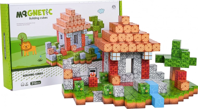 Blocs de construction magnétiques 3D, 312 pcs