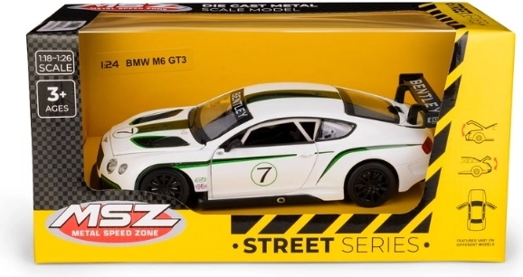 MSZ Bentley Continental GT3 Concept modèle de voiture blanc 1:24
