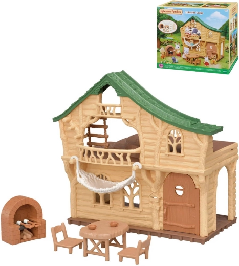 Sylvanian Families chalet au bord du lac avec mobilier