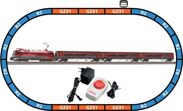 Piko coffret de départ train de voyageurs RAILJET ÖBB Taurus H0