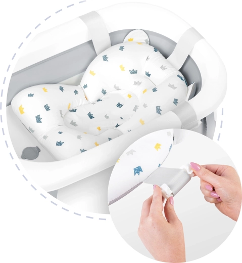 Fixation sûre grâce aux sangles réglables