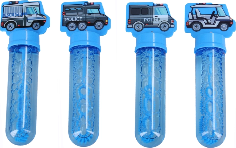 Baguette à bulles voiture de police 14 cm - 1 pièce