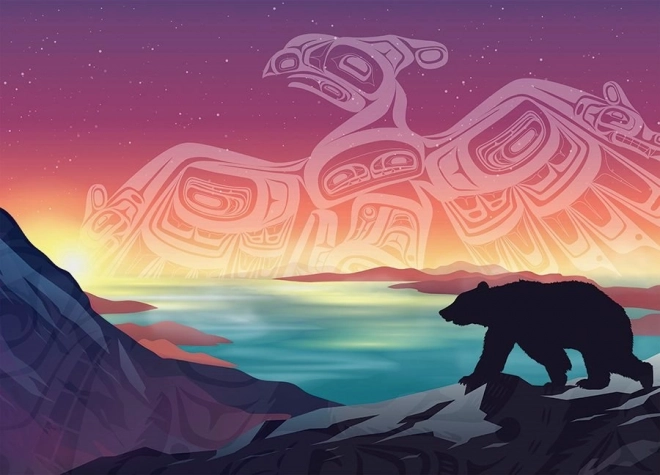 Puzzle Cobble Hill Tempête et Ours 500 pièces