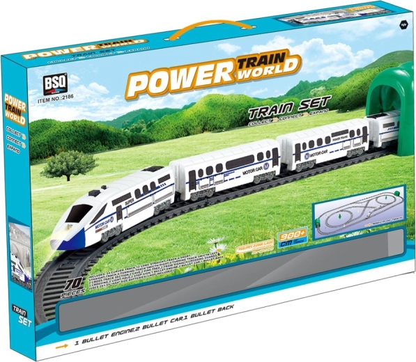 Jeu de construction du monde des trains – set d’extension 70 pièces avec train motorisé