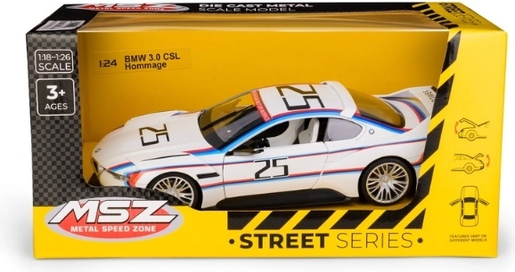 Modèle de collection MSZ BMW 3.0 CSL Hommage à l’échelle 1:24 blanc