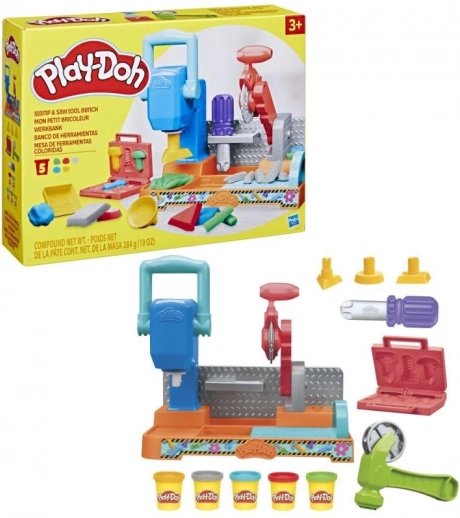 Play-Doh atelier coloré – kit créatif avec outils et scie