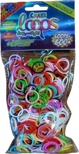 Kit d’élastiques LOOM CRAZE 600 pièces