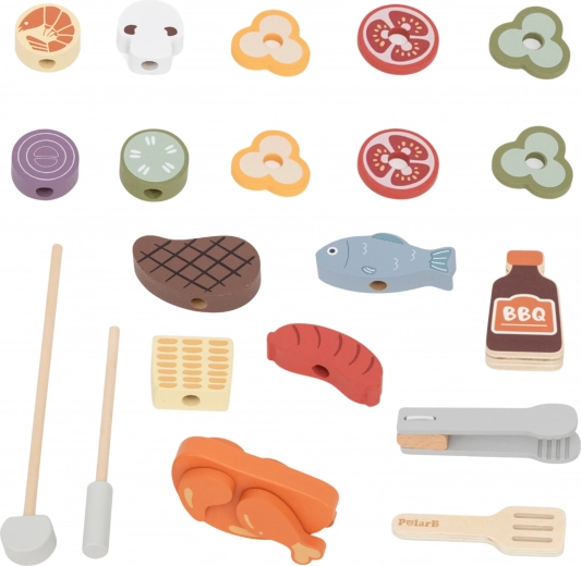 Riche assortiment d’aliments en bois
