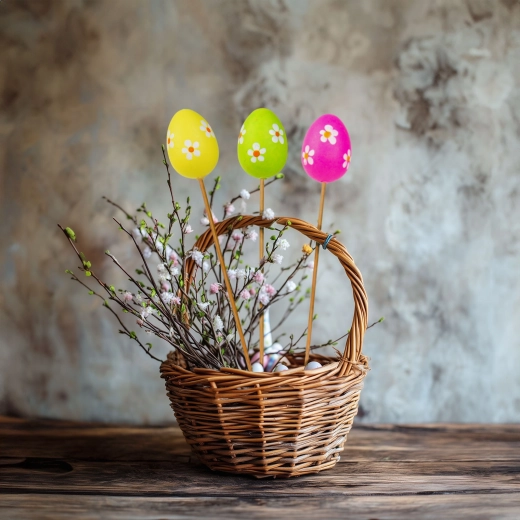 Pics décoratifs de Pâques avec œufs, 12 pièces