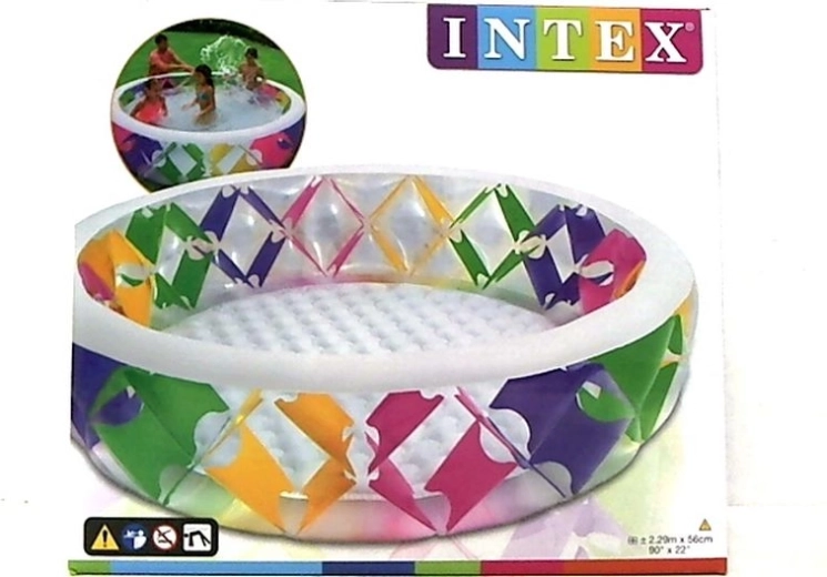 Piscine gonflable colorée Intex 229 × 56 cm
