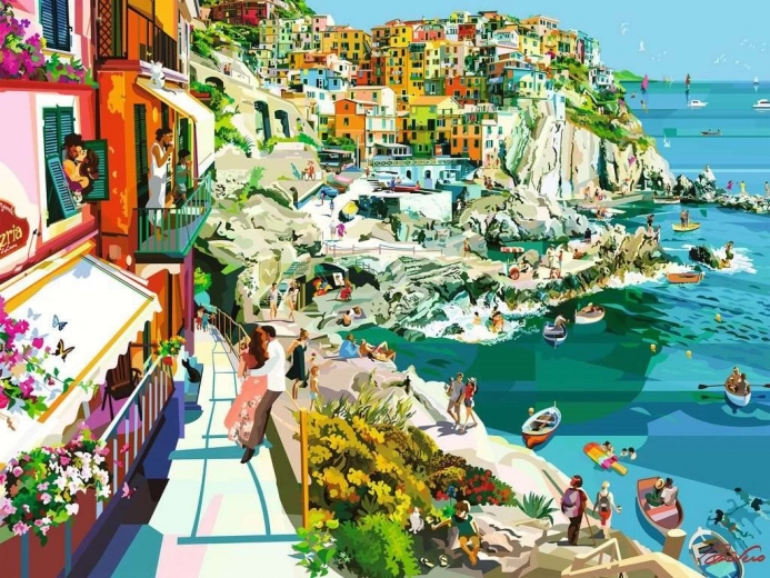 RAVENSBURGER puzzle Romance à Cinque Terre – 1500 pièces