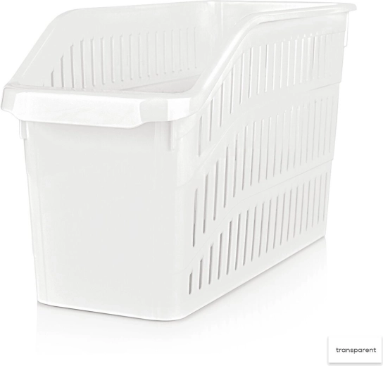 Panier de rangement/organiseur en plastique Tina 13 × 30 × 17 cm, couleurs assorties