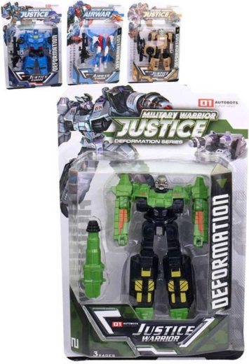 Voiture robot ou chasseur transformable 13 cm avec arme