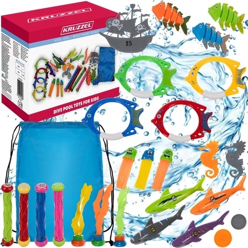 Grand ensemble de jouets de plongée pour enfants avec sac
