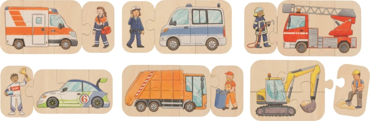 Puzzles en bois véhicules 6-en-1 goki
