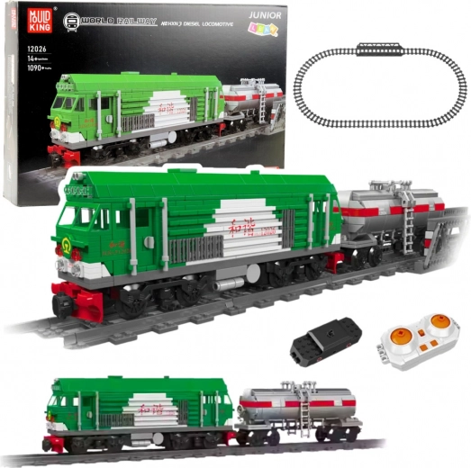 Kit de construction train RC avec citerne, 1090 pièces