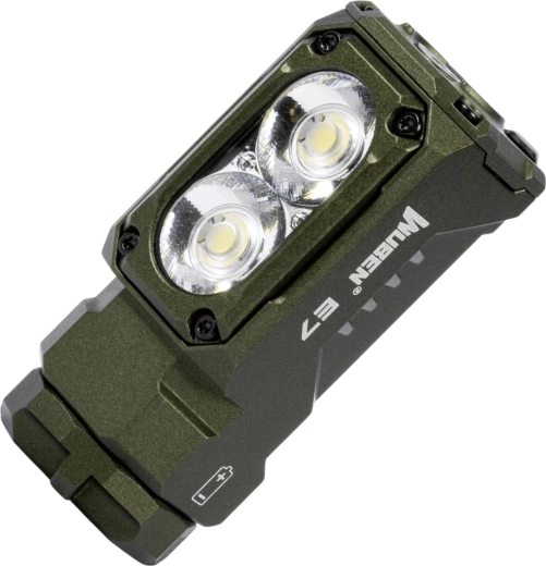 Wuben E7 lampe frontale 6500K, vert