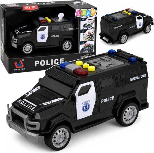 Véhicule radio de police spécial avec lumières et sons 15 cm - 1 pièce