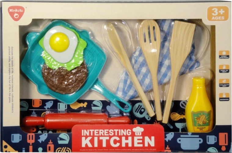 Set de cuisine avec poêle et accessoires pour enfants