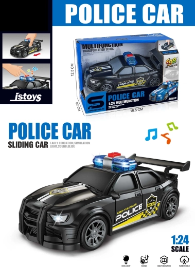 Voiture de police avec effets lumineux et sonores 16 cm