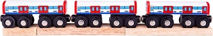 Bigjigs Rail rames de métro – ensemble en bois
