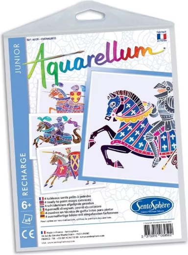 Sentosphere set d’images aquarelle junior chevaliers
