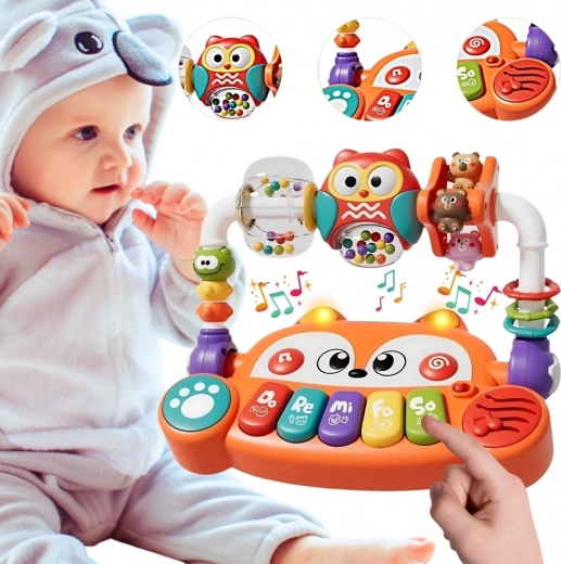 Woopie Baby piano éducatif interactif renard avec LED et hochets