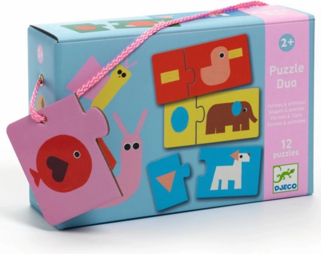 DJECO Duo Puzzle - Formes et animaux