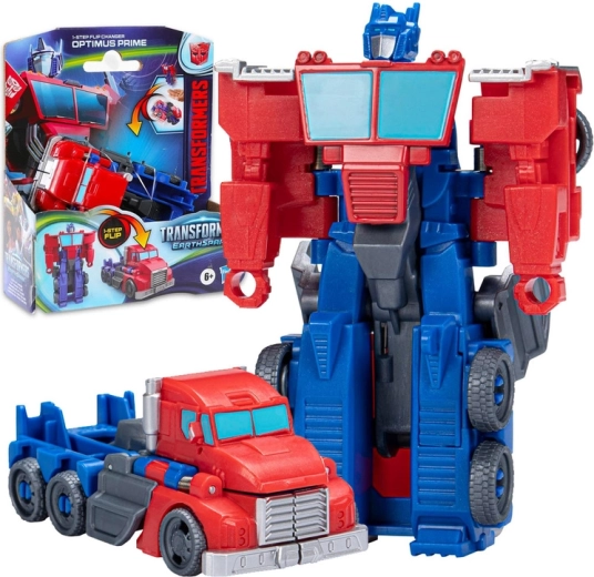 Figurine Transformers EarthSpark Optimus Prime 2 en 1 1-Step Flip Changer - 1 pièce