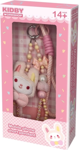 Toys Inn pendentif créatif pour téléphone, lapin rose
