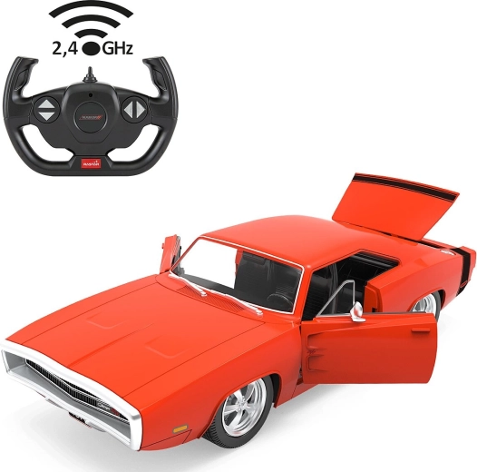 Modèle RC Dodge Charger R/T 1970 à l’échelle 1:16, rouge