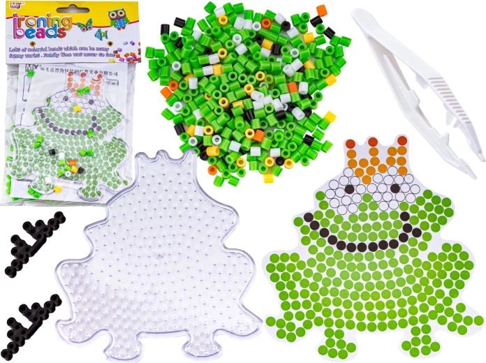 Perles à repasser – gabarit grenouille magique avec couronne