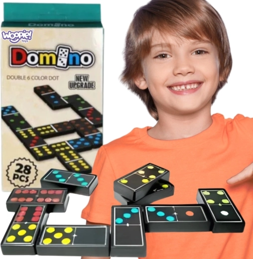Domino coloré WOOPIE pour toute la famille, 28 pièces
