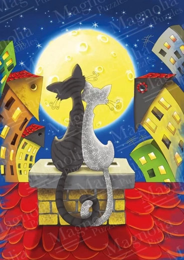 Puzzle Chats sur les toits 1000 pièces