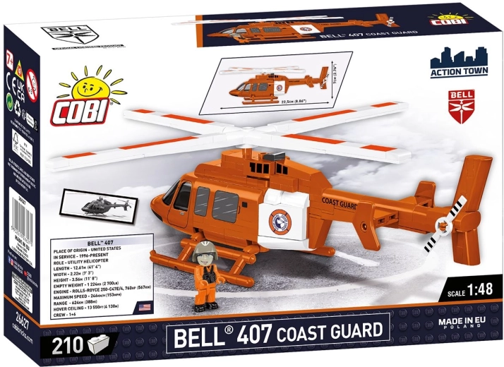 Modèle réaliste Bell 407 Coast Guard à l’échelle 1:48